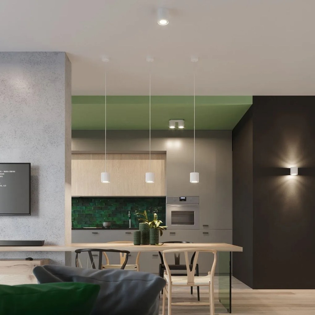 Plafoniera da soffitto in acciaio 2xGU10 ORBIS 2 in Alluminio