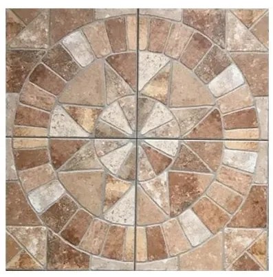 Pavimento grès fine porcellanato smaltato 34 x 34 cm Ceramiche San Nicola serie Ventaglio Pavé Gubbio