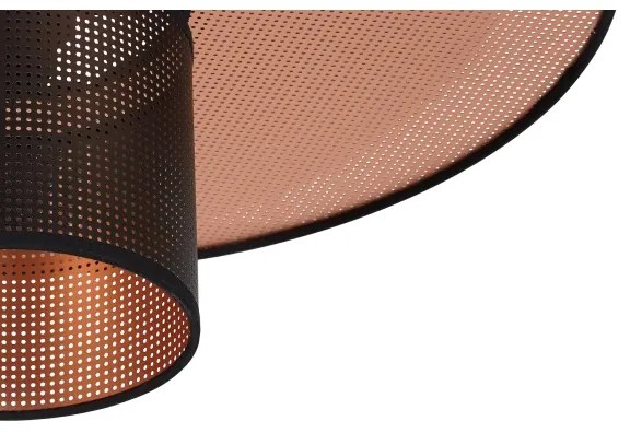 Duolla - Lampadario a plafone TOKYO SHINY 1xE27/15W/230V diametro 50 cm nero/rame