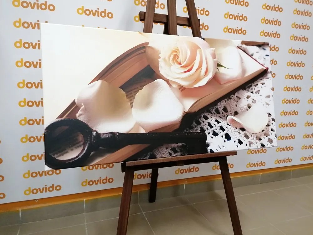 Quadro su tela – Natura morta vintage con chiave