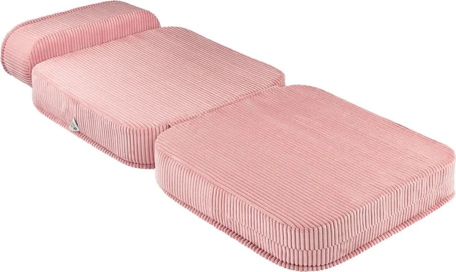 Poltrona per bambini rosa con rivestimento in velluto a coste Flip – Wigiwama