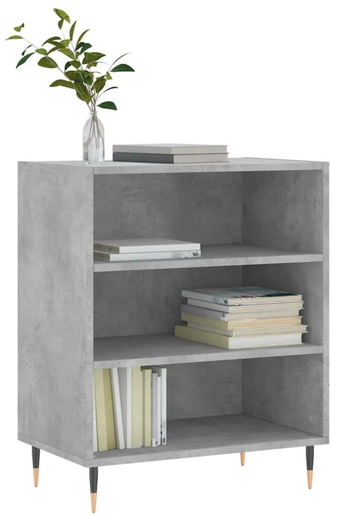 Credenza grigio cemento 57x35x70 cm in legno multistrato