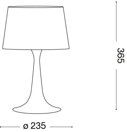 deal Lux - Lampada da tavolo LONDON 1xE27/60W/230V cromo lucido