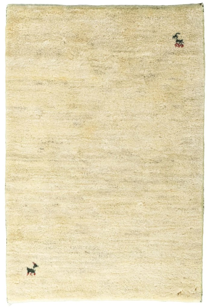 Gabbeh Tappeto 90x60 Beige (Iran) Annodato A Mano