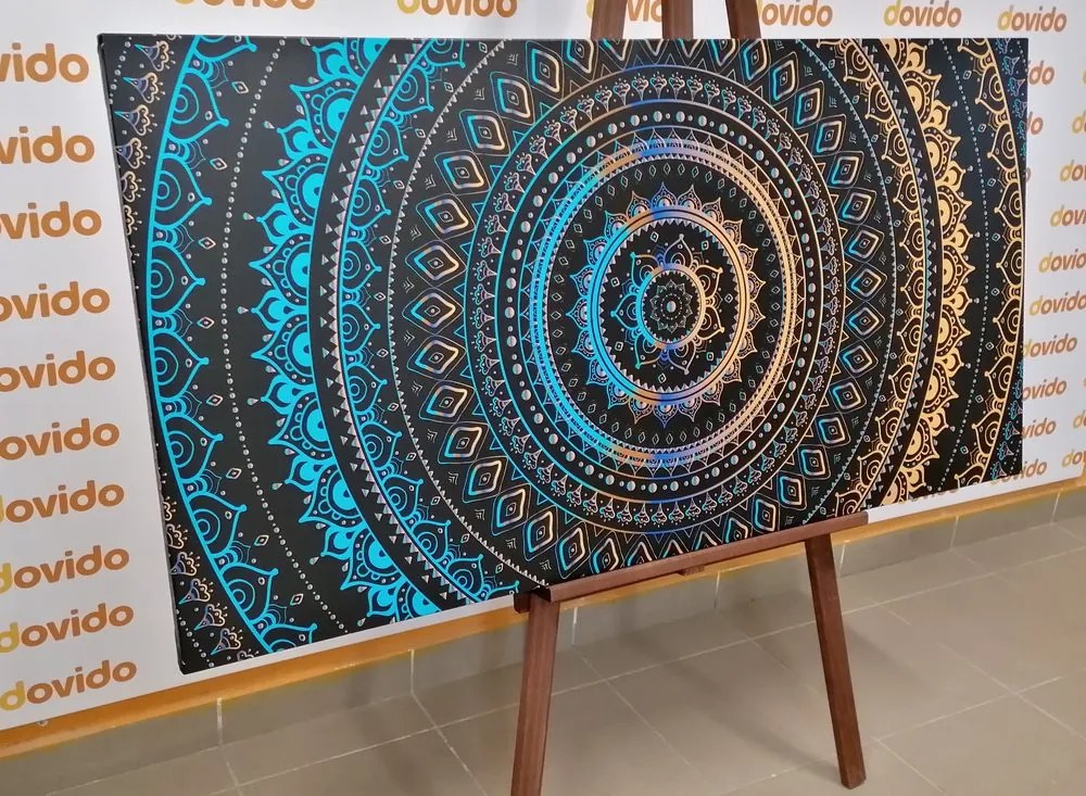 Stampa su tela – Mandala con motivo solare