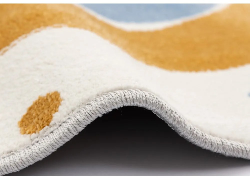 Tappeto per bambini giallo ocra e avorio ø100 cm Joyful Gold – FD