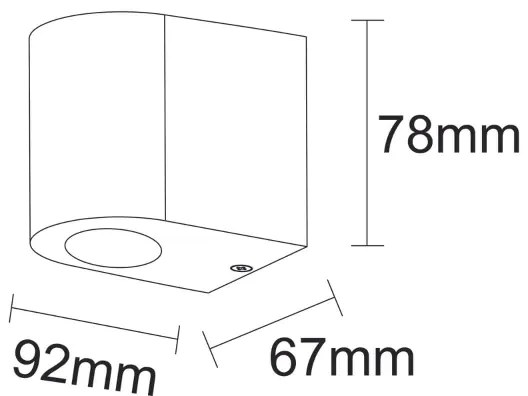 Applique da esterno BOSTON 1xGU10/10W/230V IP44 nero