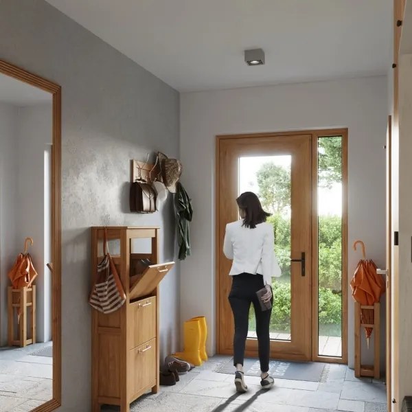 Sollux SL.0883 - Plafoniera QUATRO 1xGU10/40W/230V calcestruzzo