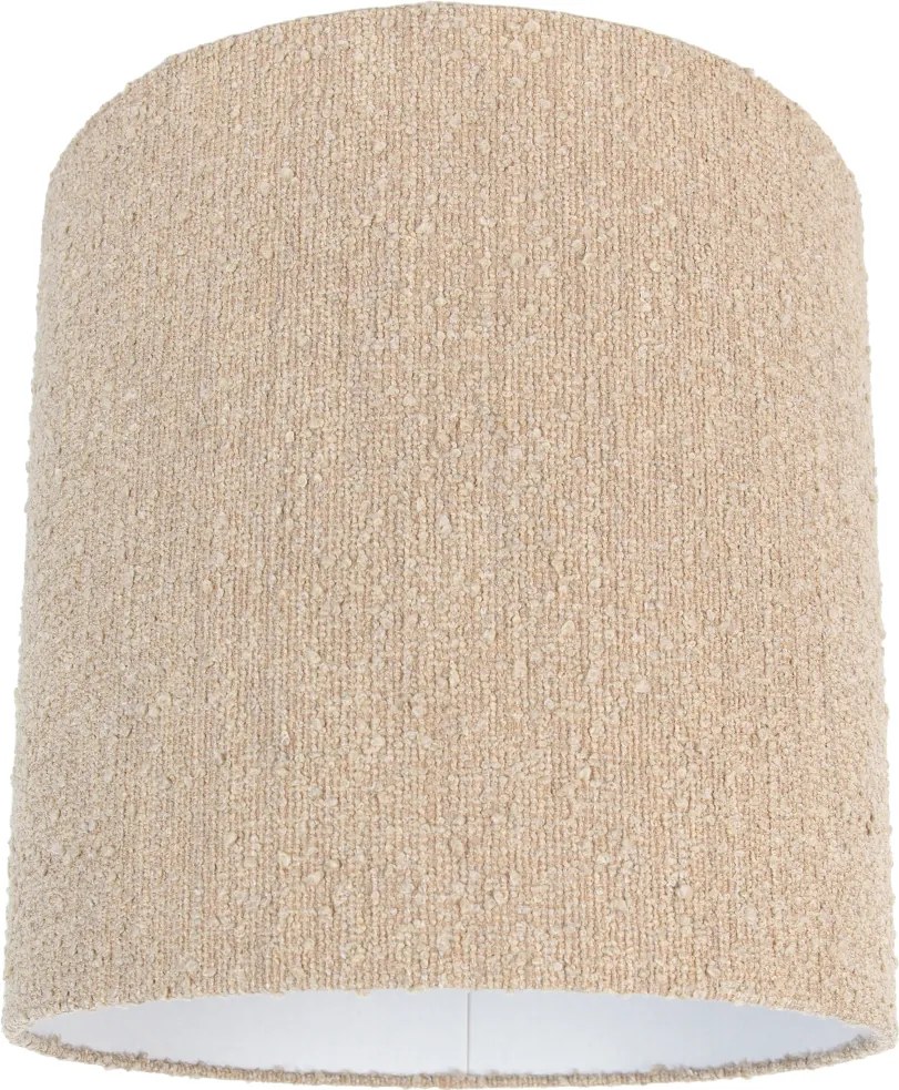 Paralume in tessuto beige con tessuto bouclé 40/40 cm