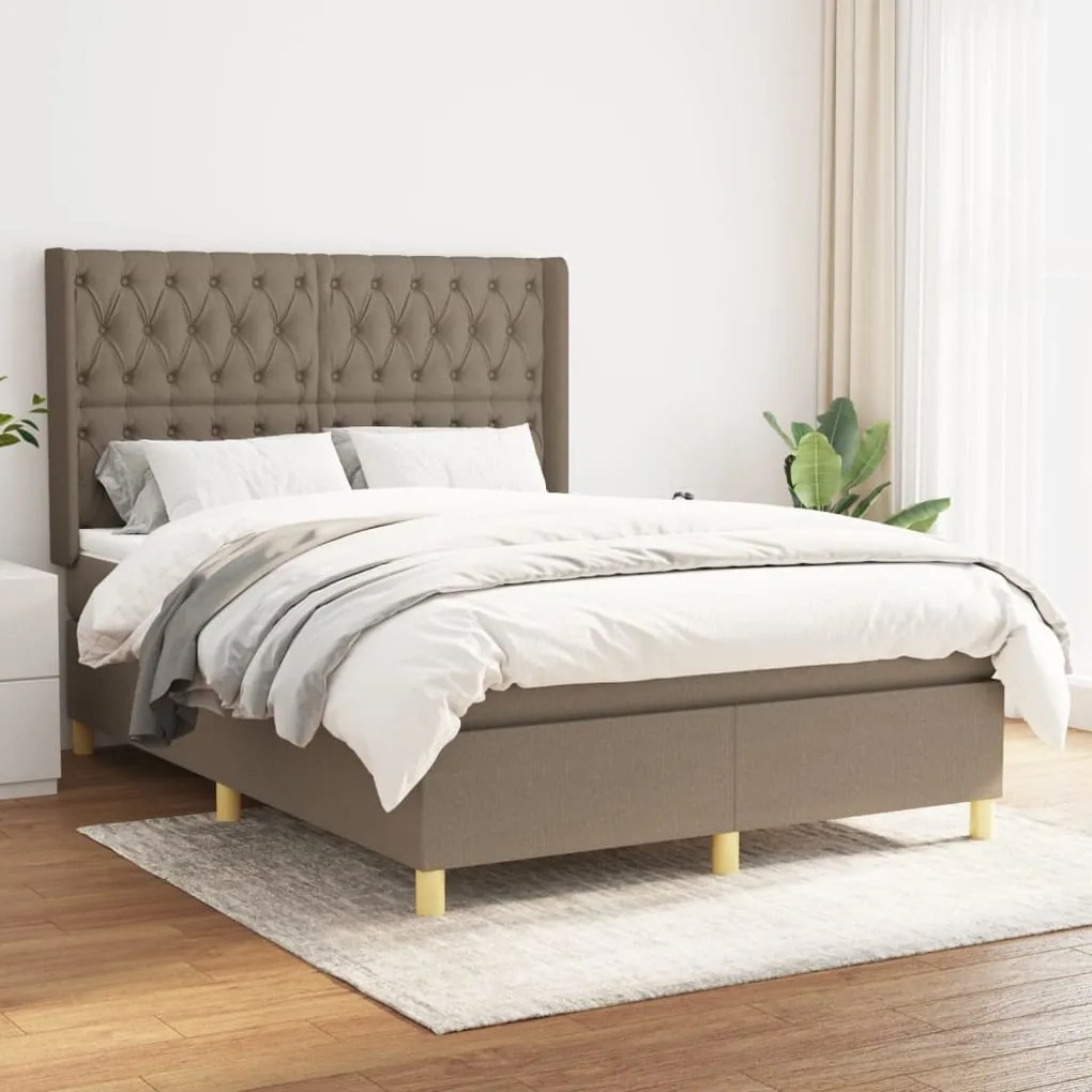 Giroletto A Molle Con Materasso Tortora 140x200 Cm İn Tessuto /