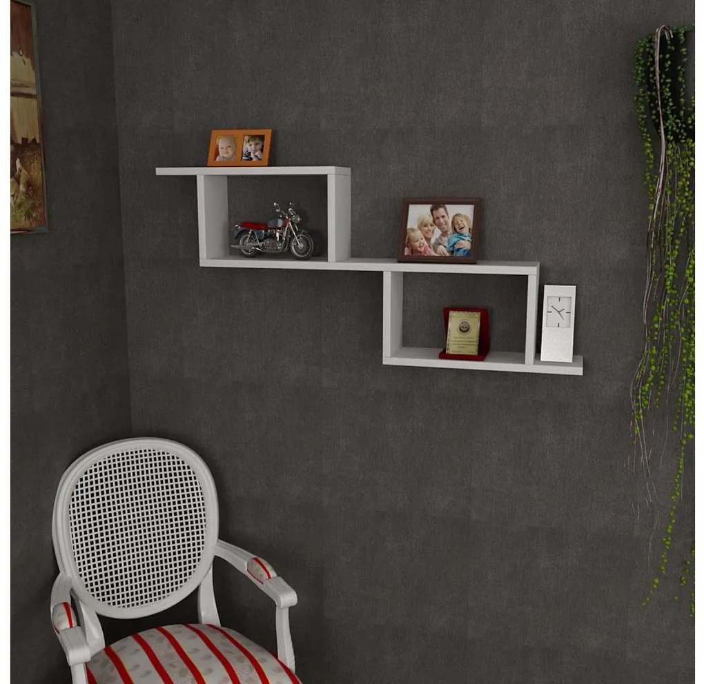 Mensola da parete SELENE 45x101,4 cm bianca