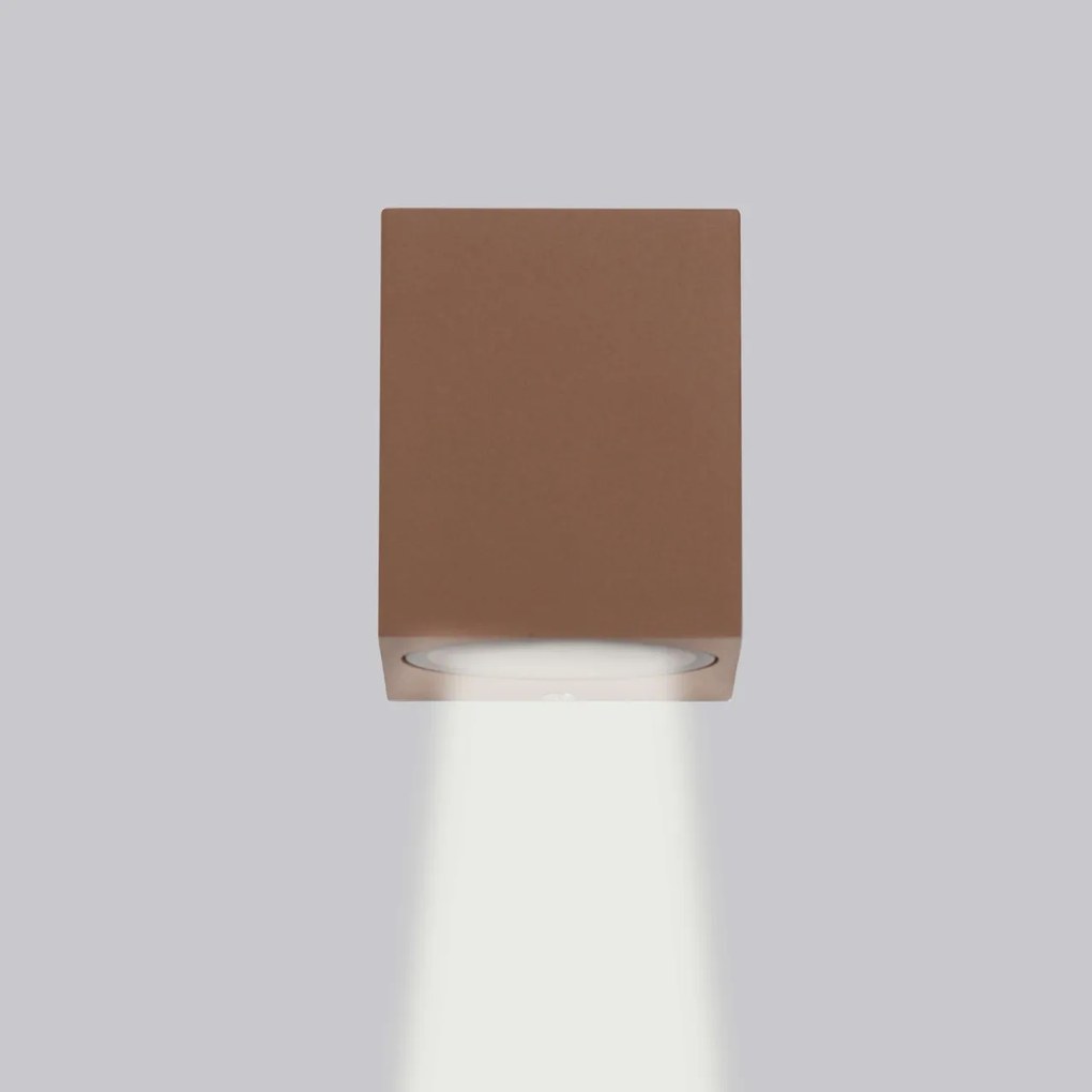 Applique Quadrata Monodirezionale IP65 - GU10 Corten