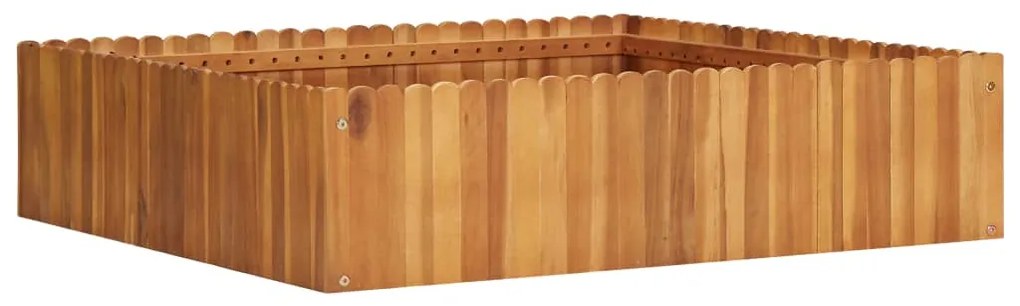 Letto Rialzato Da Giardino 100x100x25 Cm İn Massello Di Acacia /