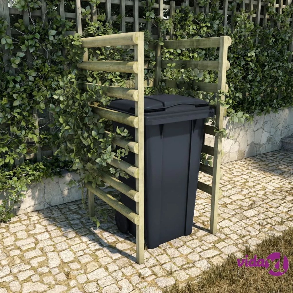 vidaXL Copribidone Singolo 70x80x150 cm in Pino Impregnato Verde