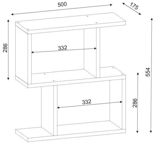Tavolino KARINUS 55,4x50 cm bianco