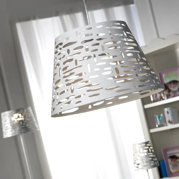 ONLI - Lampadario a sospensione con filo RICKY 1xE27/15W/230V diametro 40 cm bianco