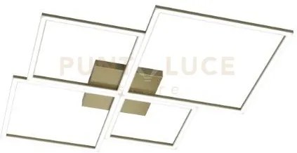 Four squares applique-plafoniera 90 cm. oro brunito verniciato 1162...