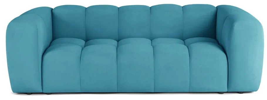 Divano turchese con rivestimento in velluto 225 cm Cube – Bonami Selection