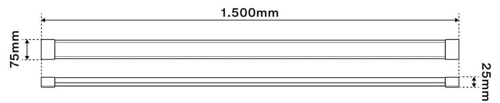 Plafoniera LED Slim Lineare da 150cm 50W con 5500lm