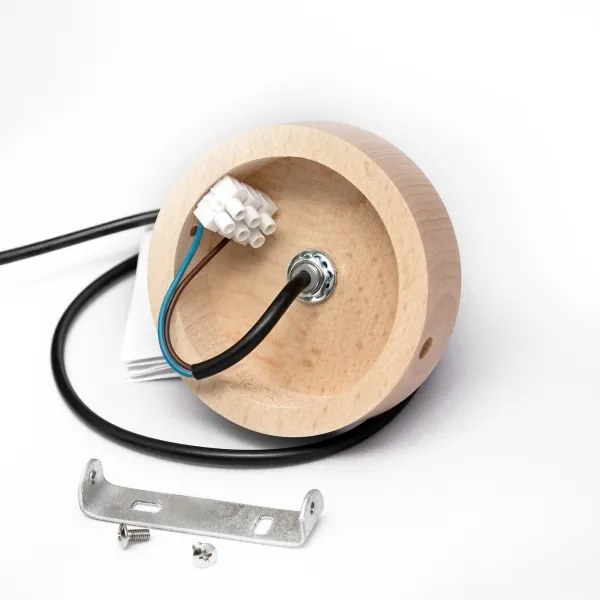 Lampadario a cavo ALBA 1xE27/15W/230V Ø 40 cm nero/marrone