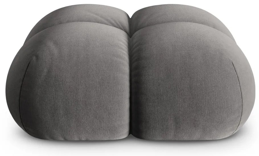 Poggiapiedi grigio con rivestimento in velluto Loretto – Cosmopolitan Design