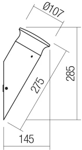 Redo 90073 - Applique a LED da esterno ALGON LED/9W/230V IP65 nero