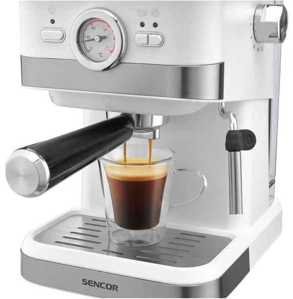 Sencor macchina espresso leva 1050W/230V bianco/cromo opaco