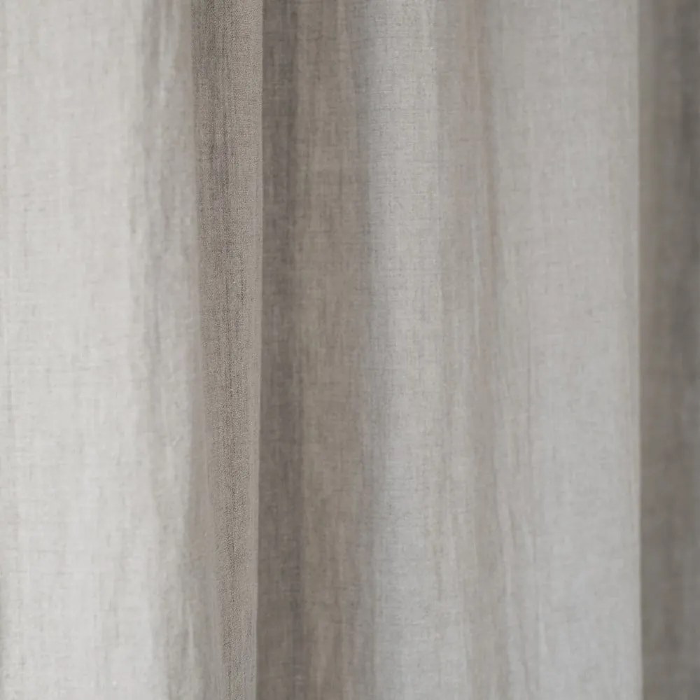 Tenda di lino beige con passanti Night Time, 275 x 140 cm Natural - Linen Tales