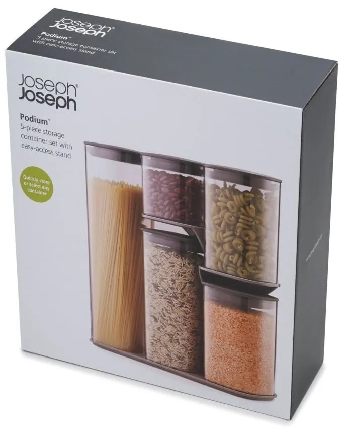 Vasetti per alimenti in set da 5 Podium - Joseph Joseph