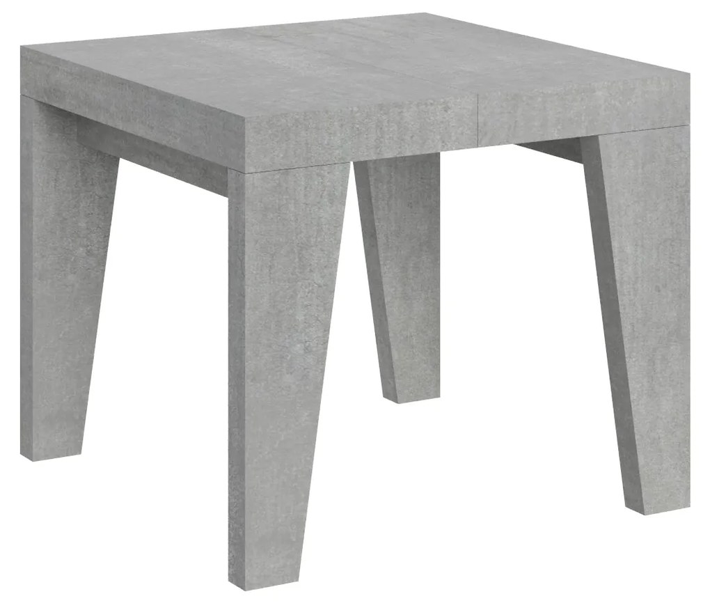 Tavolo allungabile Naxy made in italy itamoby in diverse dimensioni e finiture, Cemento / 90x140/400 cm
