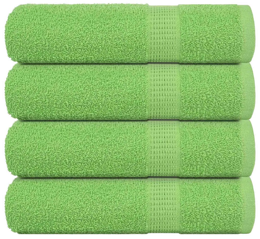 Asciugamani Doccia 4 Pz Verde Mela 70x140cm 360g/m² 100% Cotone /