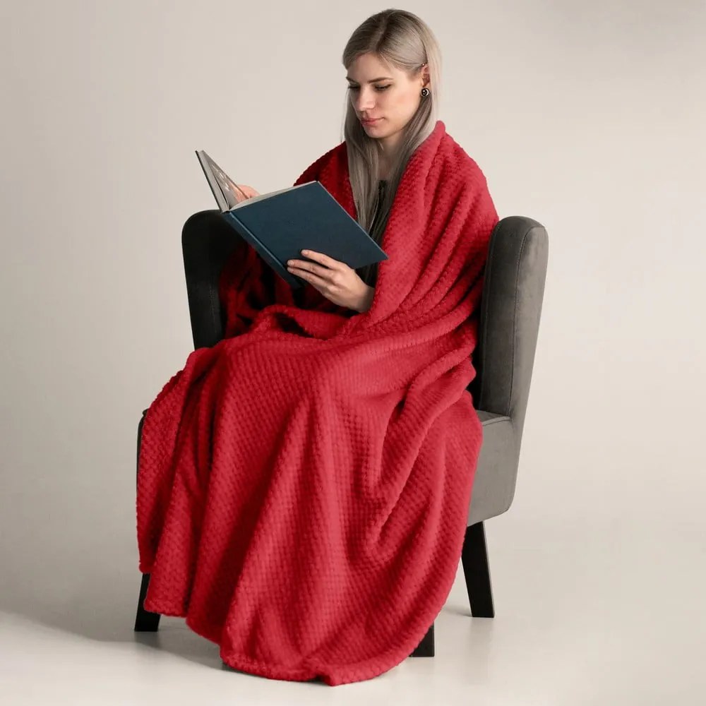 Coperta in microfibra rossa, 220 x 240 cm Henry - DecoKing