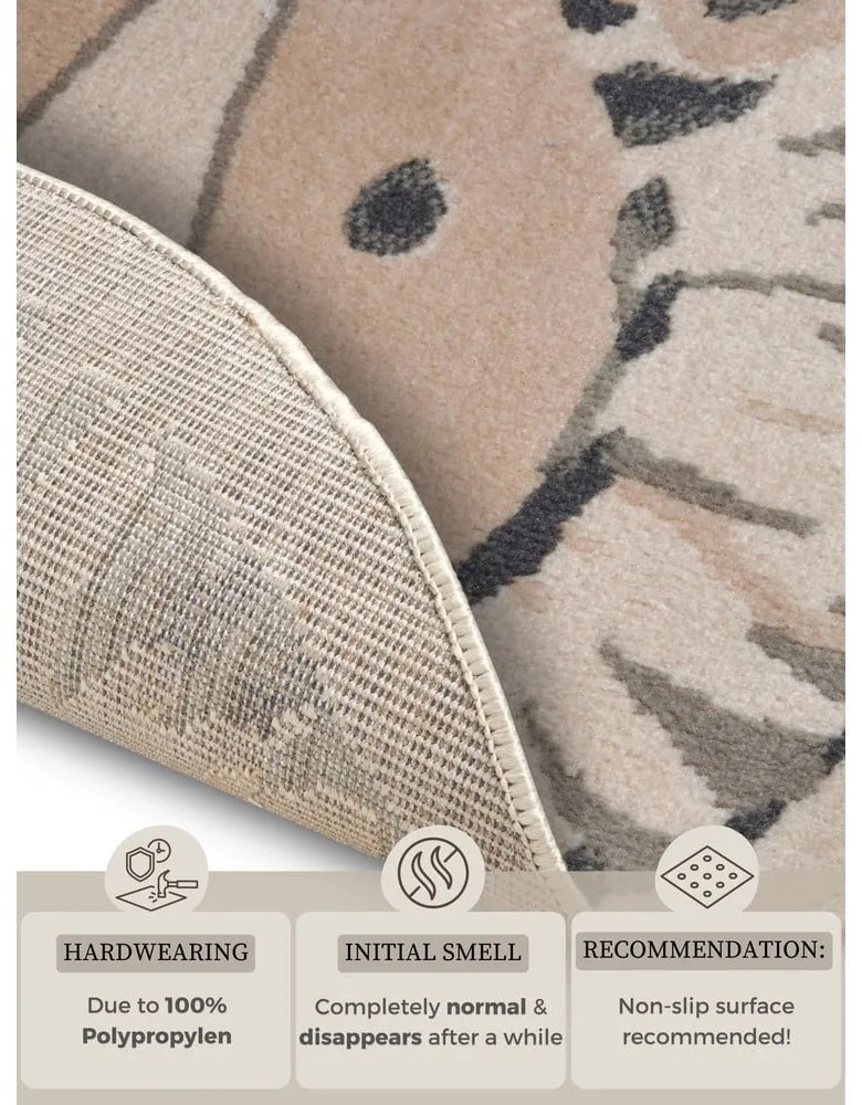 Tappeto beige per bambini ø 100 cm Lion - Hanse Home