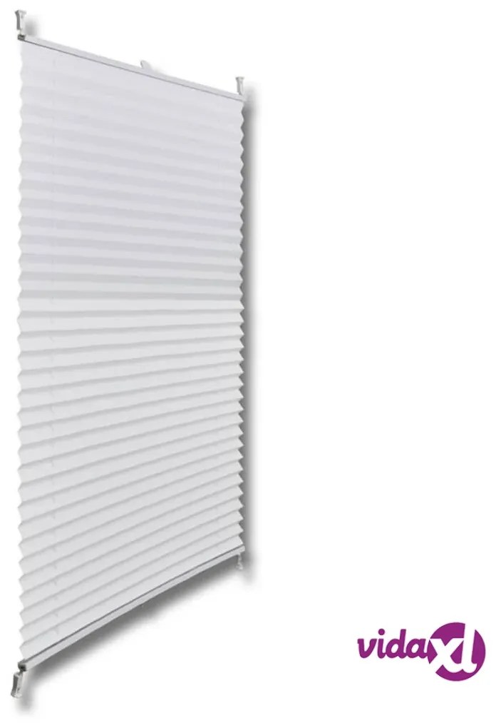 vidaXL Tenda plissè 80x150cm bianca