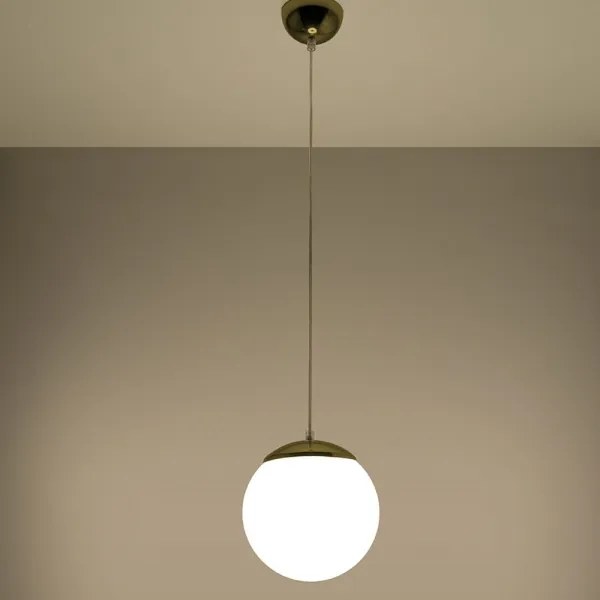 Sollux SL.0715 - Sospensione a cavo TOYA 1xE27/60W/230V Ø 20 cm bianco/oro