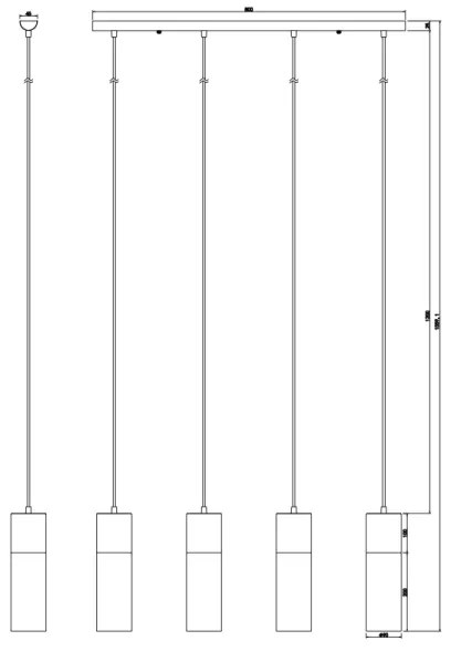 GLOBO 21000-4HN - Lampadario a sospensione con filo ANNIKA 4xE27/25W/230V cromo