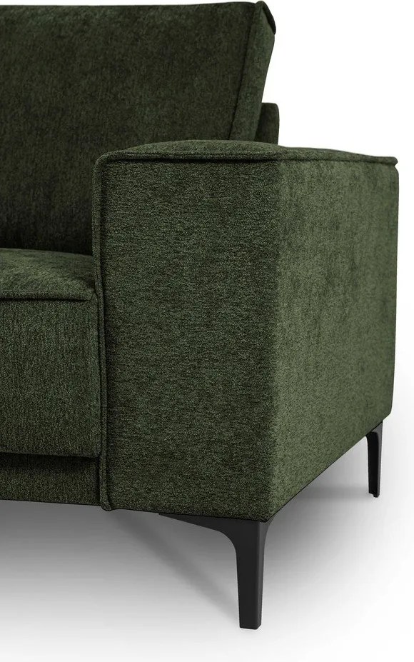 Divano angolare verde (con penisola a sinistra/con chaise lounge) con rivestimento in ciniglia Copenhagen – Scandic