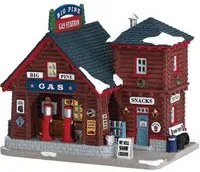 Big Pine Gas Station Lemax decorazione Natale