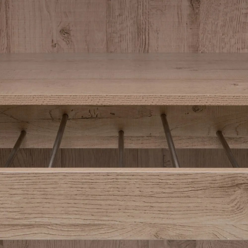 Amardio componibile di colore naturale con effetto rovere a giorno 60x180x45 cm Modular – Casa Selección