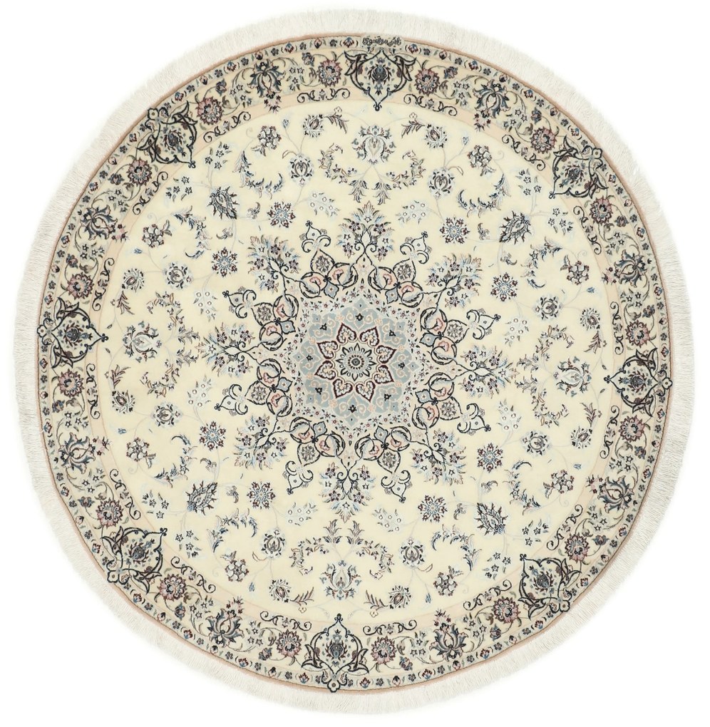 Nain Tappeto persiano 130 x 130 (Iran) Annodato A Mano