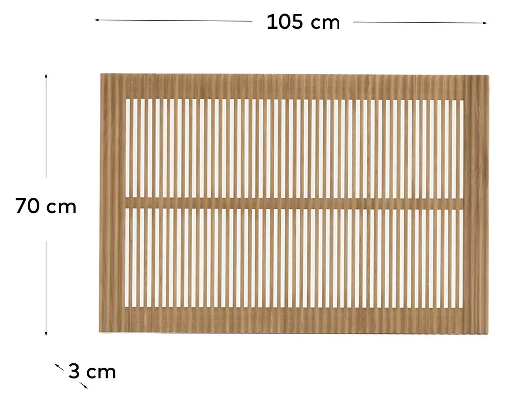 Kave Home - Testiera Beyla in legno massello di frassino per letto da 90 cm FSC 100%