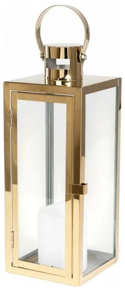Lanterna decorativa dorata 63 cm