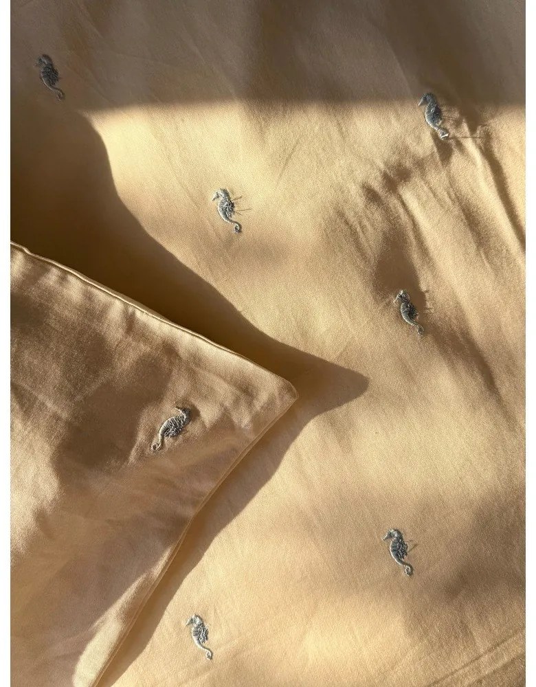 Set copripiumino e federa da bambini giallo chiaro in cotone organico per culla 70x100 cm Sea Garden – Cam Cam Copenhagen