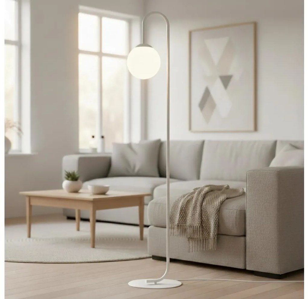 Lampada da terra FLOR 1xE14/10W/230V bianca