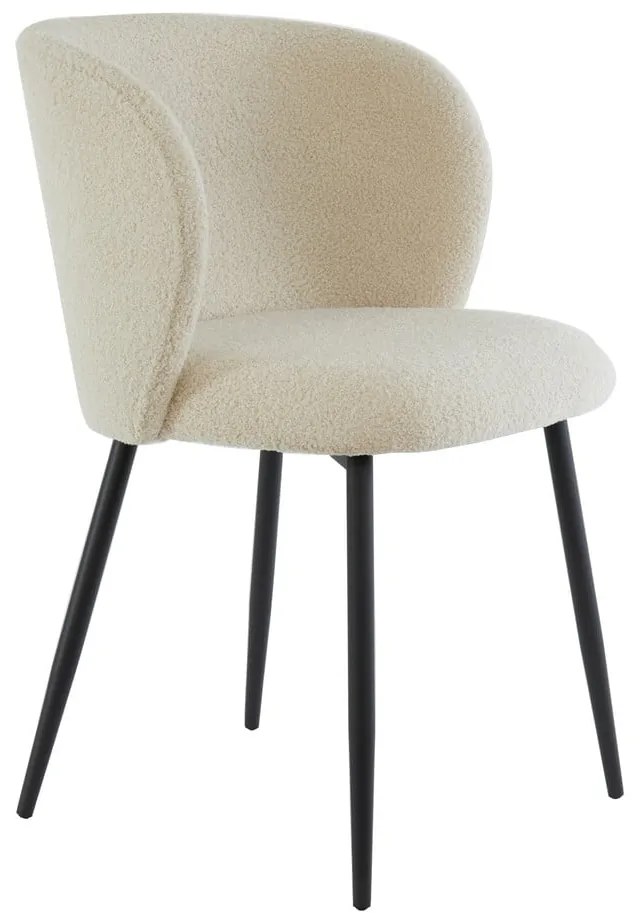 Sedia da pranzo beige in imbottito Elyna – Light &amp; Living