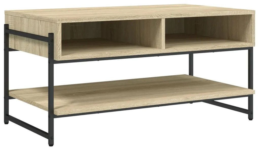 Tavolino da salotto rovere sonoma 90x50x45 cm legno multistrato