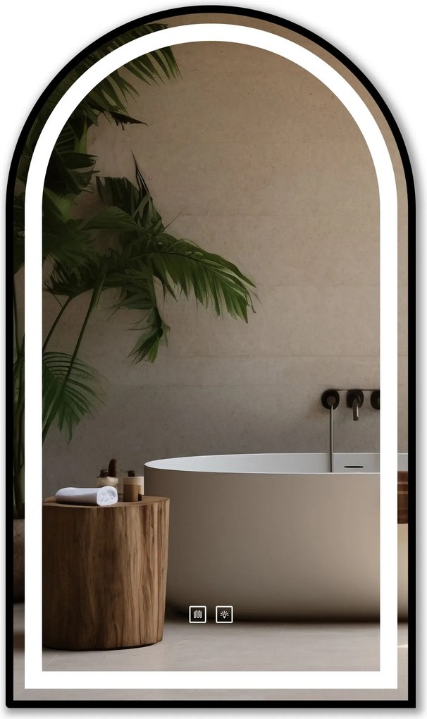 Specchio LED 60x100cm DASH BLACK