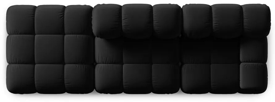 Divano in velluto nero 282 cm Bellis - Micadoni Home