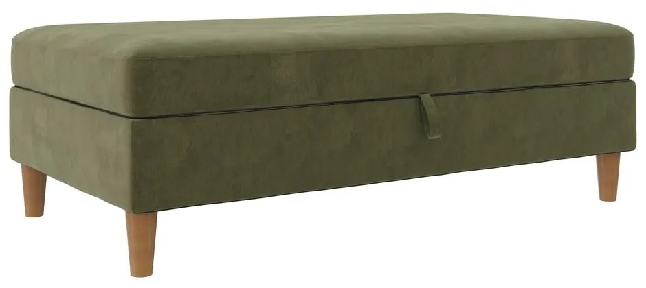 Poggiapiedi in velluto verde Lilly - Støraa