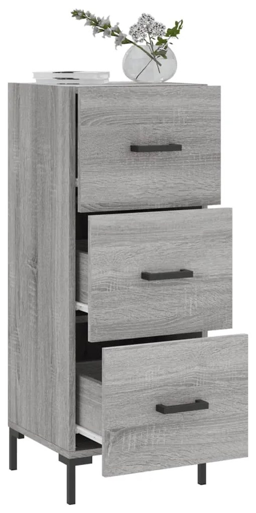 Credenza grigio sonoma 34,5x34x90 cm in legno multistrato